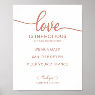 Liebe ist ansteckend, aber auch das Coronavirus-Sc Poster