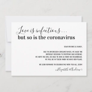Liebe ist ansteckend Covid19 Hochzeit verschoben Ankündigung