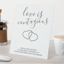 Liebe ist ansteckende Hochzeitsicherheit Sockelschild