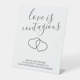 Liebe ist ansteckende Hochzeitsicherheit Sockelschild