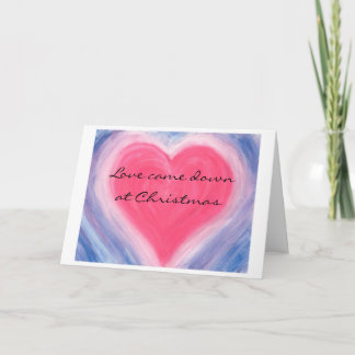 Liebe ist bei Weihnachtskarte abgestürzt Feiertagskarte