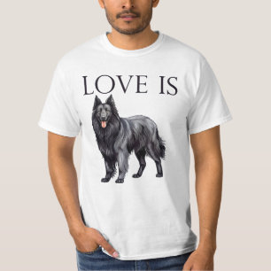 Liebe ist belgischer Schafhund T-Shirt