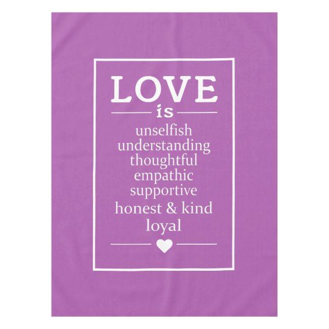 Liebe ist ... benutzerdefiniertes Tischtuch Tischdecke (Vorderseite)