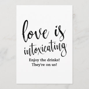 Liebe ist berauschend - erschwingliches Hochzeitsb Einladung