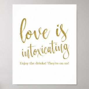Liebe ist berauschender Glitter 8x10 Hochzeitsschi Poster