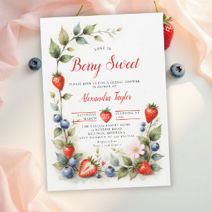 Liebe ist Berry Sweet Beeren Garten Brautparty Einladung