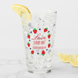 Liebe ist Berry Sweet Fruit Brautparty Glas