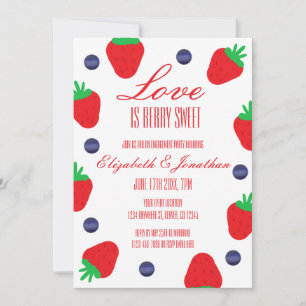 Liebe ist Berry Sweet Fruit Engagement Party Einladung