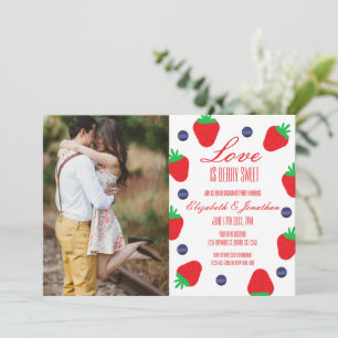 Liebe ist Berry Sweet Fruit Engagement Party Einladung