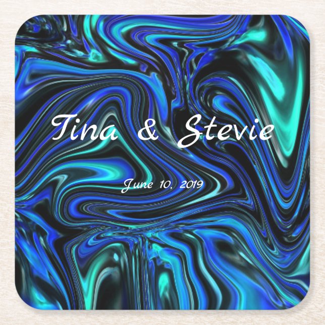 Liebe ist blau rechteckiger pappuntersetzer (Vorderseite)