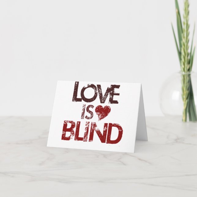 Liebe ist Blind Feiertagskarte (Vorderseite)