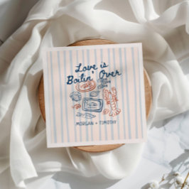 Liebe ist Boilin' Over Seafood Wedding Serviette