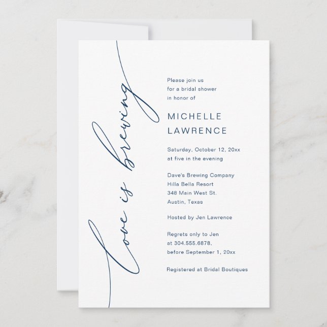 Liebe ist Brauen, Brautparty Party Feier Einladung (Vorderseite)