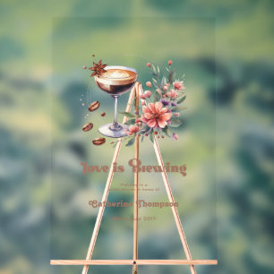 "Liebe ist brauen" Brautparty Willkommen Acrylschild