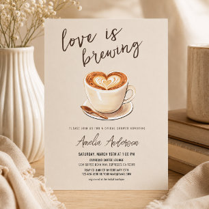 Liebe ist Brauen Coffee Brautparty Einladung