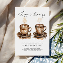 Liebe ist Brauen Coffee Rustikale Hochzeitsdusche