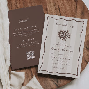 Liebe ist Brauen Double Sided Coffee Brautparty Einladung