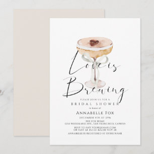 Liebe ist Brauen Espresso Martini Junggesellinnena Einladung