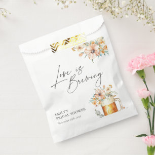 Liebe ist Brauen Florale Hochzeitsdusche Geschenktütchen