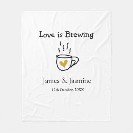 Liebe ist Brauen Kaffee Tasse Gold Herznamen Fleecedecke