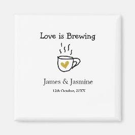 Liebe ist Brauen Kaffee Tasse Gold Herznamen Magnet