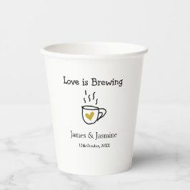 Liebe ist Brauen Kaffee Tasse Gold Herznamen Pappbecher
