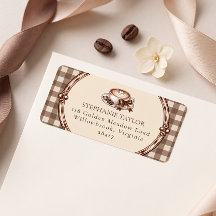 Liebe ist Brauende Kaffee Gingham Brautparty