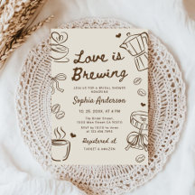 Liebe ist Brauende Kaffee Handgezeichnete Brautpar