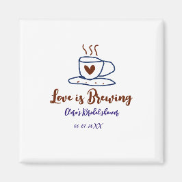 Liebe ist braun blaues Brautparty hinzufügen Namen Magnet