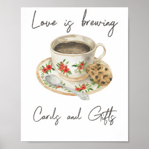Liebe ist Brautparty Karten und Geschenke Poster