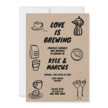 Liebe ist Break Coffee Theme Couple Dusche Brunch