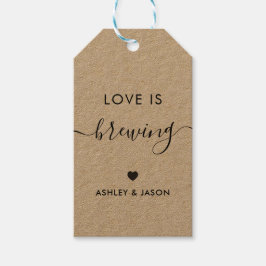 Liebe ist Brechen, Coffee Gift Tag, Kraft Gefallen Geschenkanhänger