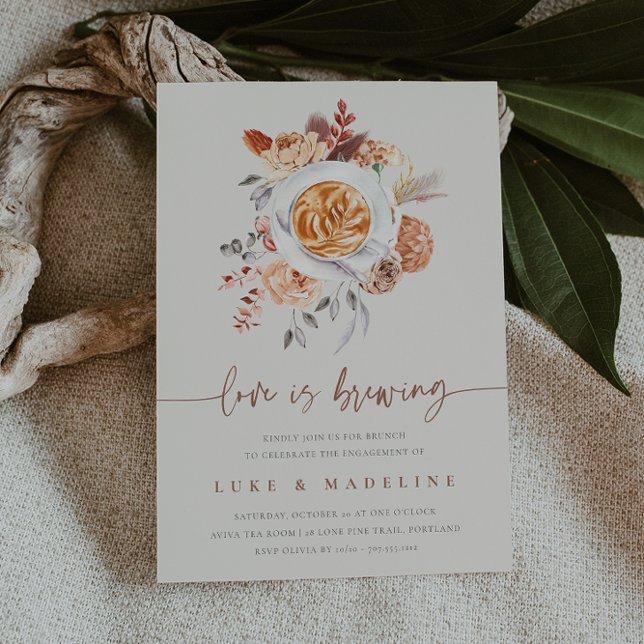 Liebe ist Breffee Brunch Engagement Party Einladung (Von Creator hochgeladen)