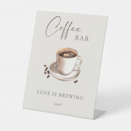 Liebe ist Brewing Coffee Bar Pedestal Zeichen Sockelschild