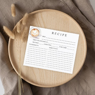 Liebe ist Brewing Coffee Theme Rezept Card
