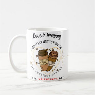 Liebe ist Brewing" Valentinstag Kaffee Tasse