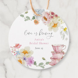 Liebe ist Brewing Wildblume Tee Brautparty Geschenkanhänger