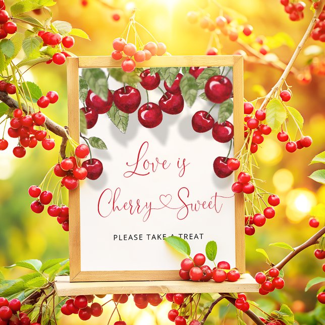 Liebe ist Cherry Sweet Nehmen Sie eine Leckerei Poster (Von Creator hochgeladen)