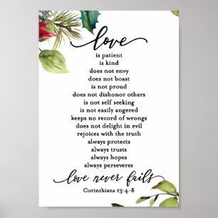Liebe ist Corinthians Scripture Verse Couple's Poster