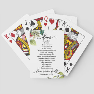 Liebe ist Corinthians Scripture Verse Couple's Spielkarten