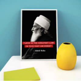 "Liebe ist das Bestste Gesetz" Bahai Typografy Pos Poster