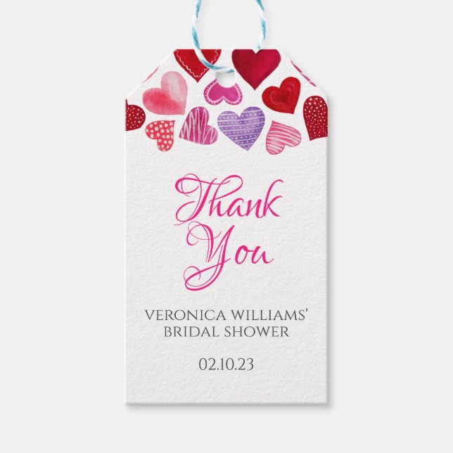 Liebe ist das Brautparty des Süßen Valentins Geschenkanhänger (Vorderseite)