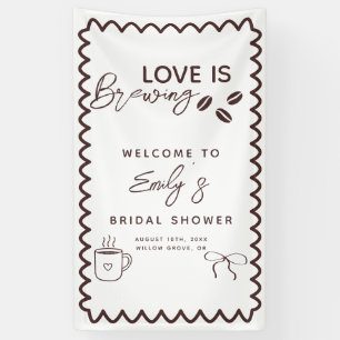 Liebe ist das Breaking Coffee Theme Brautparty Banner