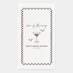 Liebe ist das Breaking Coffee Theme Brautparty Serviette