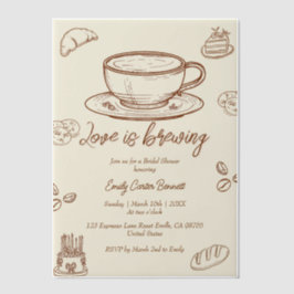 Liebe ist das Brechen Coffee Bridal Dusche Einladu