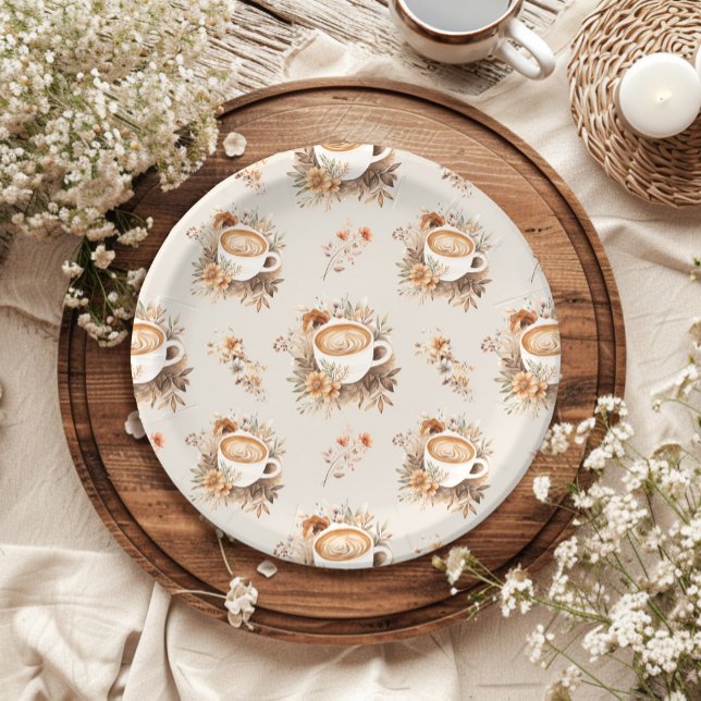 Liebe ist das Brechen des Kaffeefallen Brautparty Pappteller (Von Creator hochgeladen)