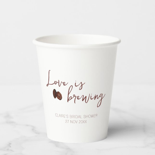 Liebe ist das Brechen von Brautparty Kaffee Cup Pappbecher (Vorderseite)