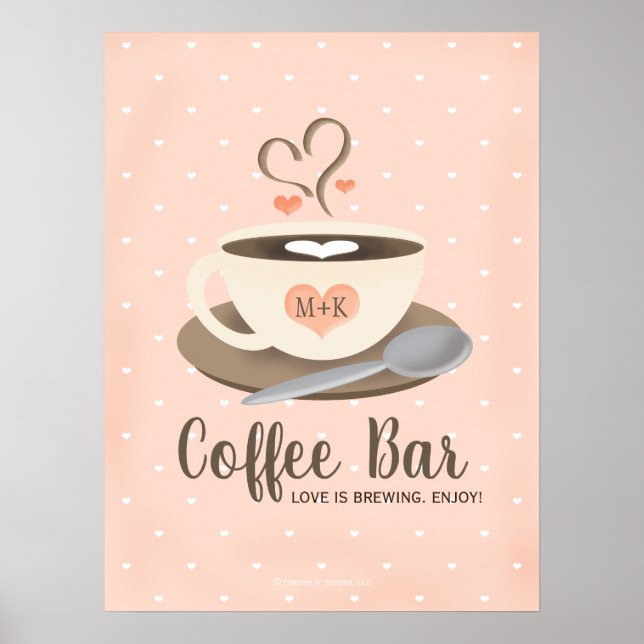 Liebe ist das Brechen von Kaffee Bar Poster (Vorne)