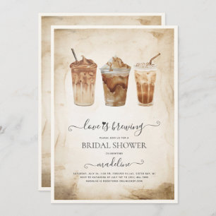 Liebe ist das Brechen von Kaffee Brautparty Einladung