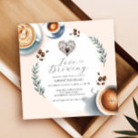 Liebe ist das Brechen von Kaffee Brautparty Einladung<br><div class="desc">Feiern Sie die Braut mit unserer bezaubernden "Liebe ist Brewing"-Einladung zur Kaffeebauer mit atemberaubenden Aquarellbildern für Kaffee, Latte, Espresso und Kaffeebohnen in einem einzigartigen quadratischen Format. Die warmen, einladenden Farben und die zarten Details schaffen ein gemütliches und elegantes Ambiente, das sich perfekt für Kaffeeliebhaber eignet. Diese hochwertigen Einladungen sind auf...</div>